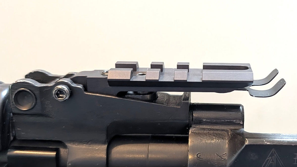 SKS low-profile NDT red dot mount Gen 3 with back-up iron sight