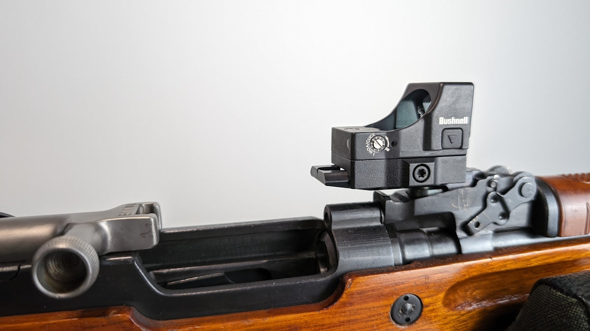 SKS low-profile NDT red dot mount Gen 3 with back-up iron sight