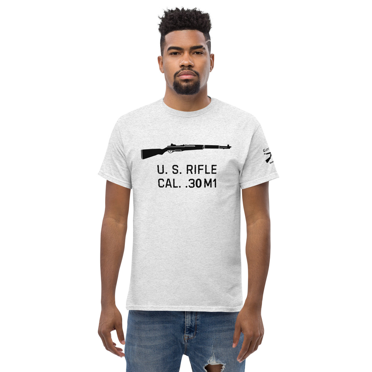 U.S. Rifle cal .30 M1 Garand cotton T-shirt - dark font