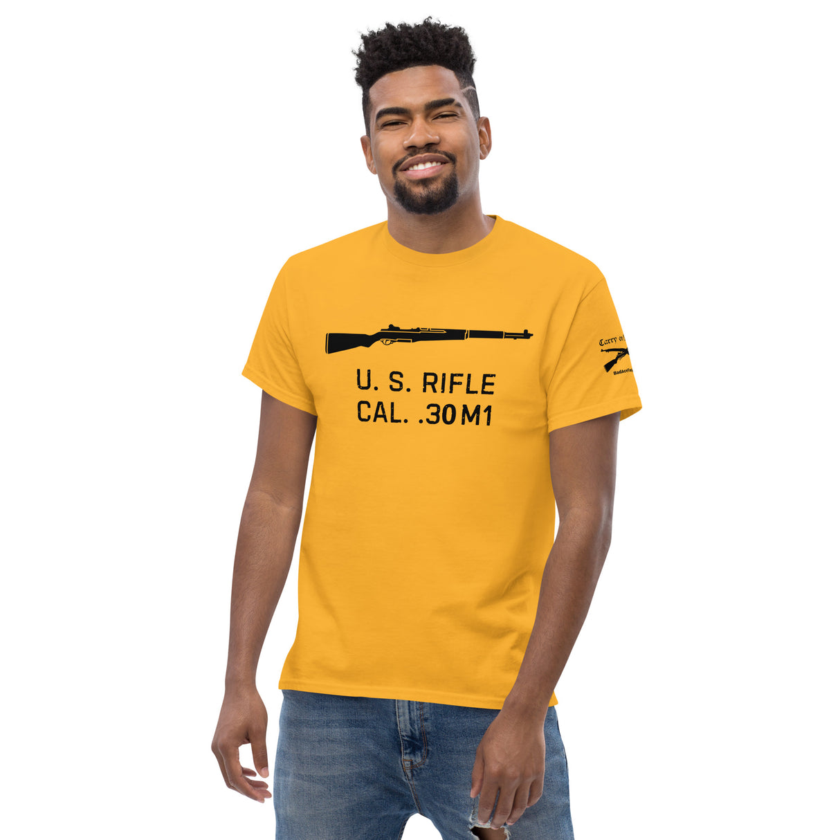 U.S. Rifle cal .30 M1 Garand cotton T-shirt - dark font