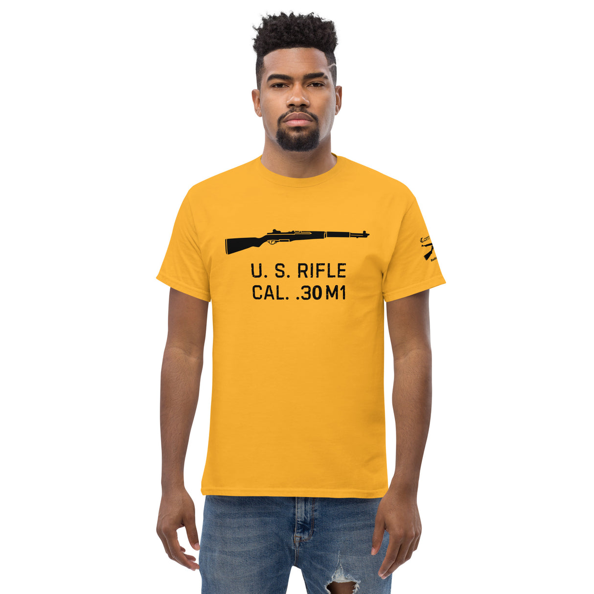 U.S. Rifle cal .30 M1 Garand cotton T-shirt - dark font