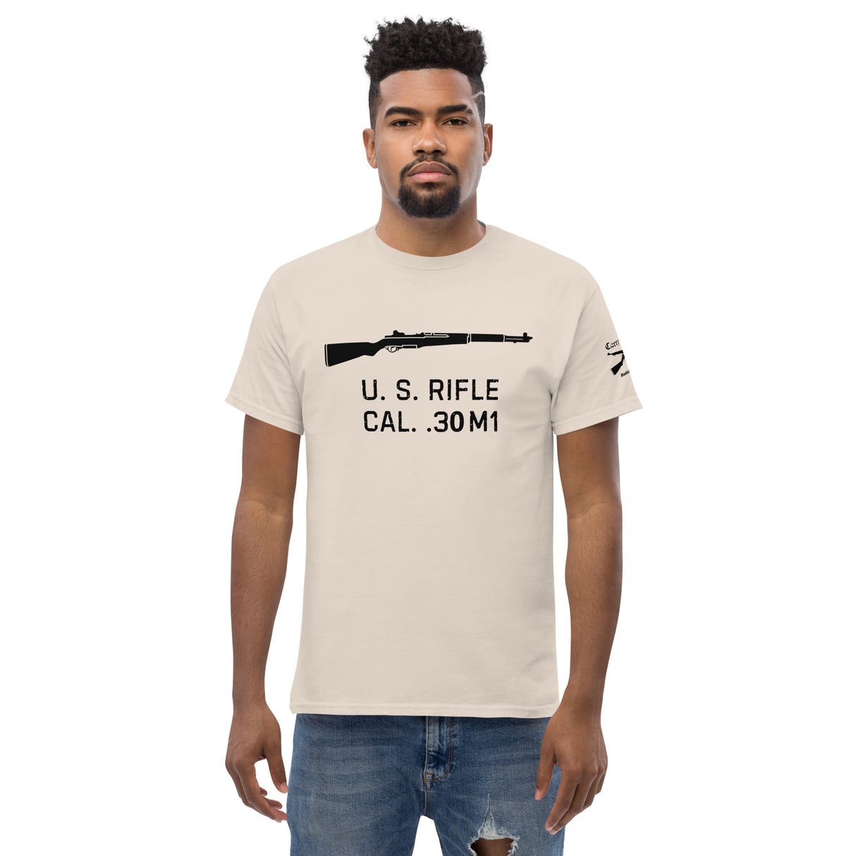 U.S. Rifle cal .30 M1 Garand cotton T-shirt - dark font