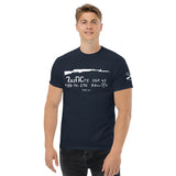 SKS carbine T-shirt with ammo spam can label prints - light font
