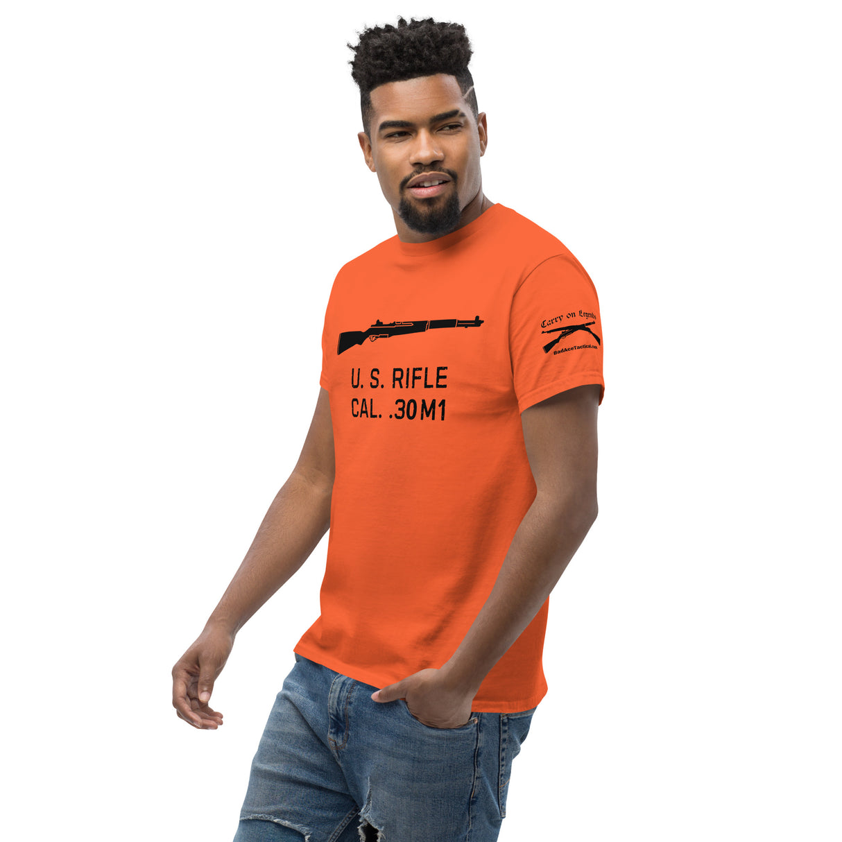 U.S. Rifle cal .30 M1 Garand cotton T-shirt - dark font