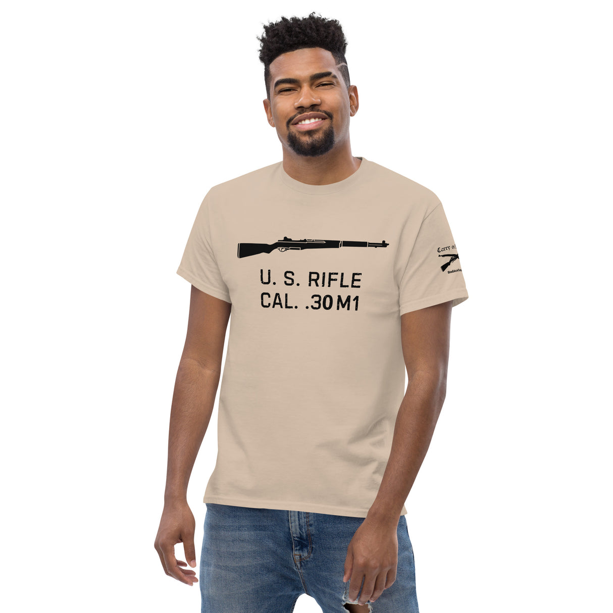 U.S. Rifle cal .30 M1 Garand cotton T-shirt - dark font