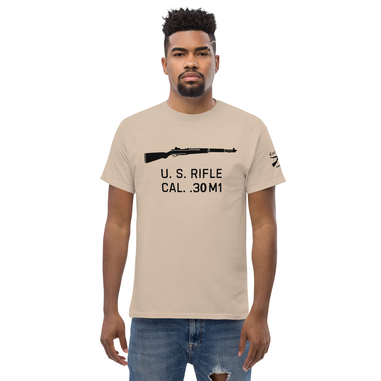 U.S. Rifle cal .30 M1 Garand cotton T-shirt - dark font