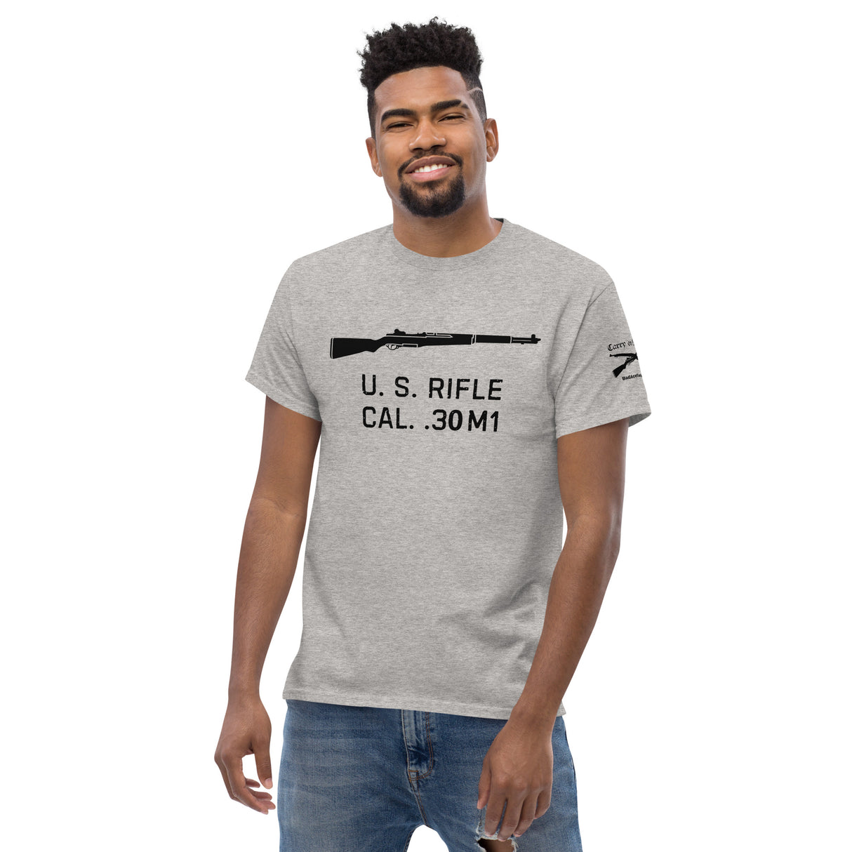 U.S. Rifle cal .30 M1 Garand cotton T-shirt - dark font