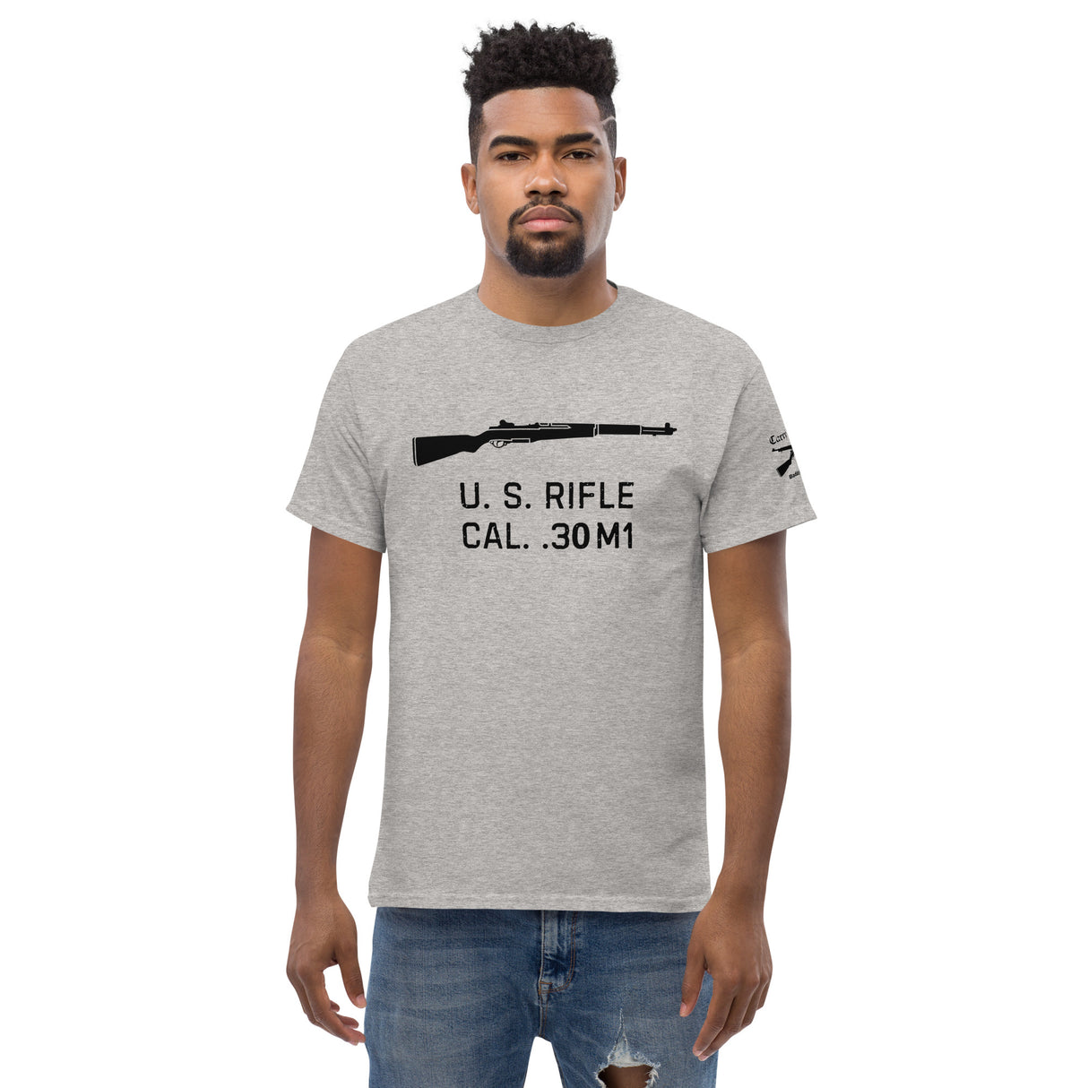 U.S. Rifle cal .30 M1 Garand cotton T-shirt - dark font