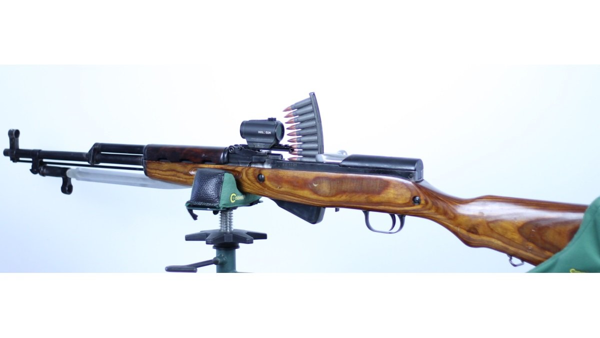 SKS low-profile NDT red dot mount Gen 3 with back-up iron sight