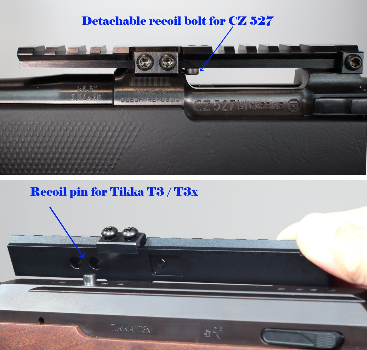 CZ 527 & Tikka T3/T3x Picatinny Rail 20 MOA- 16.5mm Dovetail to Picatinny