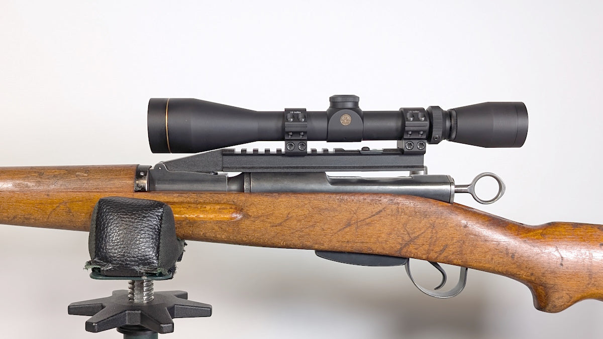 Swiss K31 NDT (No Drill-Tap) Scope Mount Picatinny Rail with adjustable shell deflector