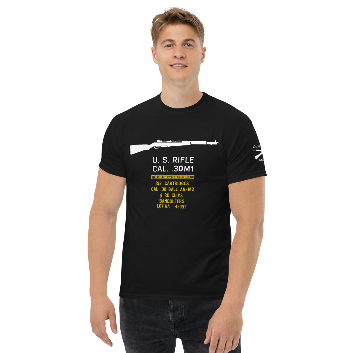 U.S. Rifle cal .30 M1 Garand cotton T-shirt - light font