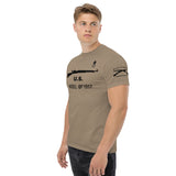 U.S. Model 1917 cotton T-shirt with shell and flame ordnance stamp dark font