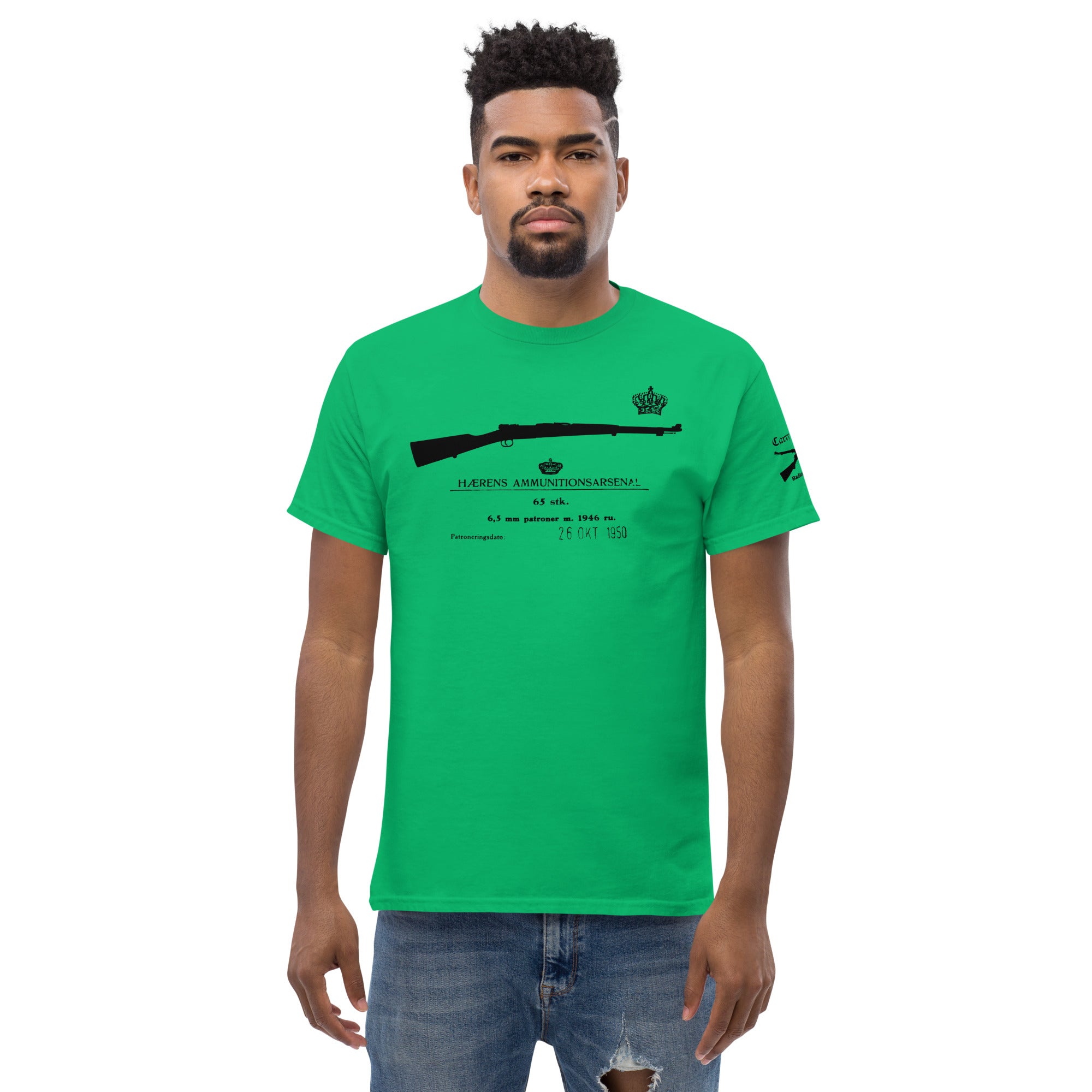 Swedish Mauser rifle cotton T-shirt - dark font – BadAce Tactical