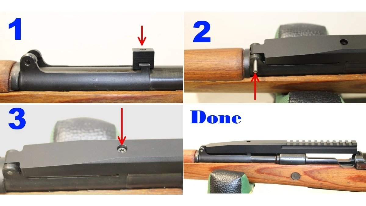 Ultra Low-profile Mauser K98k NDT Scope Mount Gen 3 picatinny rail